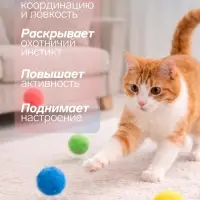 Игрушка-пистолет для кошек, 20 шариков