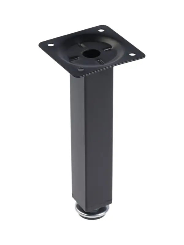 Опора квадратная OKV001BL ТУНДРА, d=25&times;25 мм, H=150 мм, чёрная