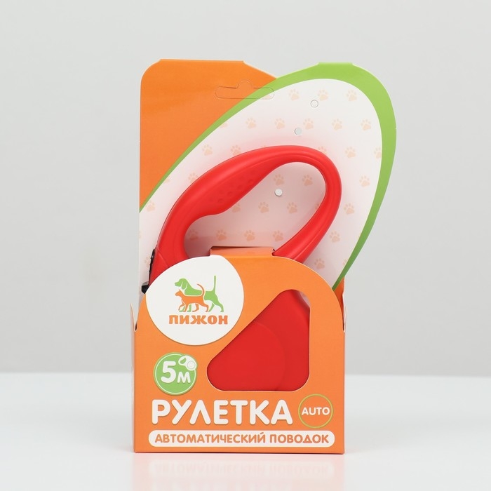 Рулетка  Рулетка "Моноцвет", 5 м, до 15 кг, красная