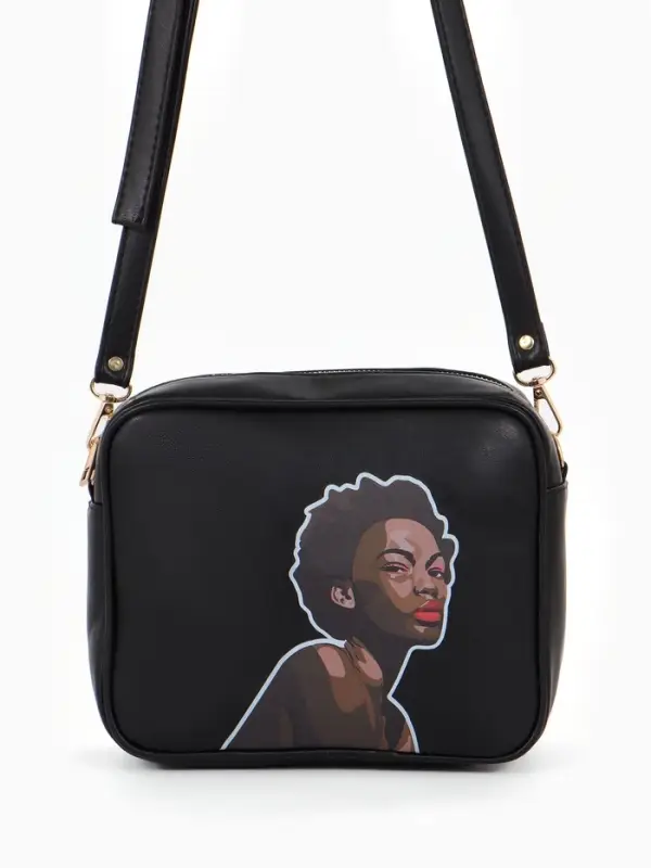 Сумка женская на молнии TEXTURA 22&times;8&times;17 см, чёрная