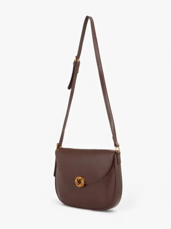 Сумка женская мессенджер TEXTURA на магните, с косметичкой, 28&times;4&times;20 см, коричневая