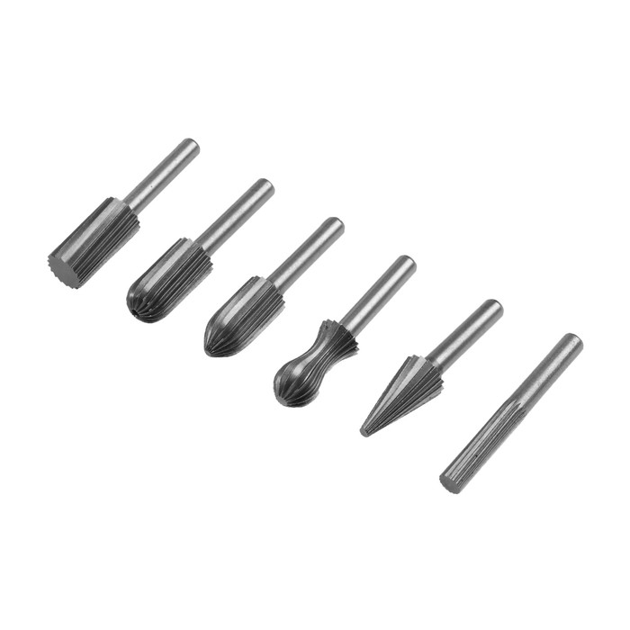 Набор шарошек по дереву и пластику ТУНДРА, пескоструйная обработка, хвостовик 6 мм, 6 шт. Набор шарошек по дереву и пластику ТУНДРА, пескоструйная обработка, хвостовик 6 мм, 6 шт.