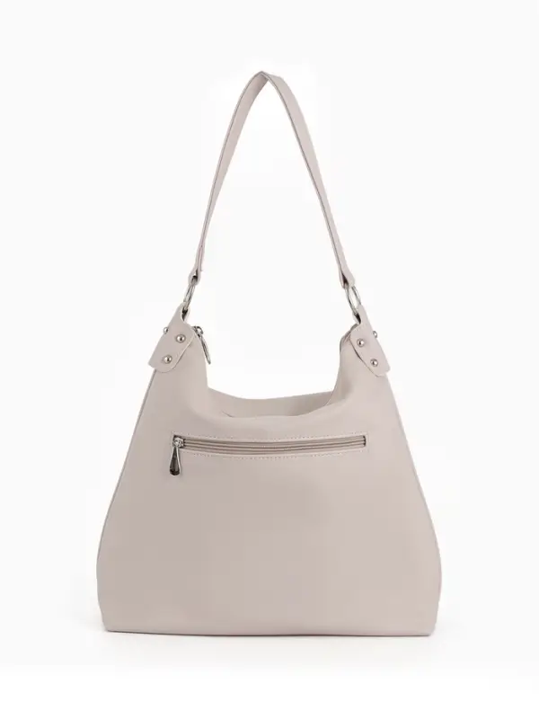 Сумка - мешок женская TEXTURA, на молнии, 32&times;11&times;32 см, бежевая