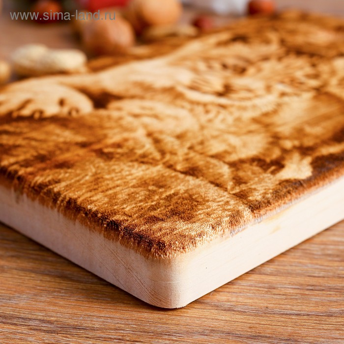 Доска из массива кедра «Рысь», прямоугольная, 18 × 28 см Доска из массива кедра «Рысь», прямоугольная, 18 × 28 см