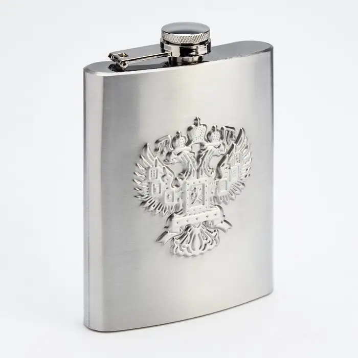 Фляжка &laquo;Двуглавый орёл&raquo;, 240 мл, хром