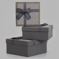 Набор подарочных коробок 3 в 1, 19&times;19&times;9.5 см, 17&times;17&times;8 см, 15&times;15&times;6.5 см