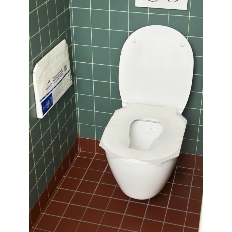 Одноразовые покрытия на унитаз Luscan Prof Optima 1/2 сложения 250шт/уп