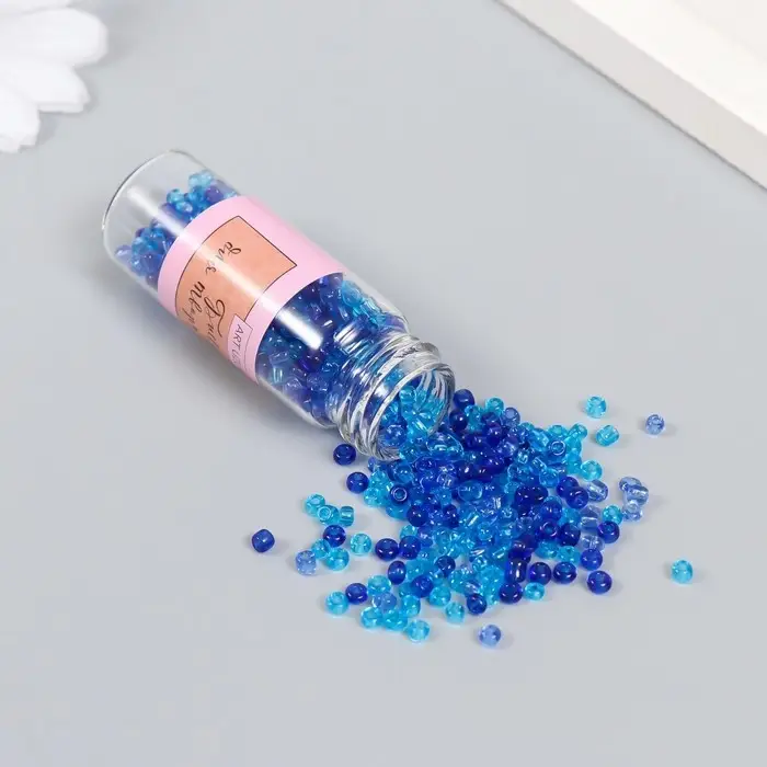 Бисер 8/0 в бутылочке  Бисер 8/0 в бутылочке "Ночное небо" матовый 20 гр 6х2х2 см