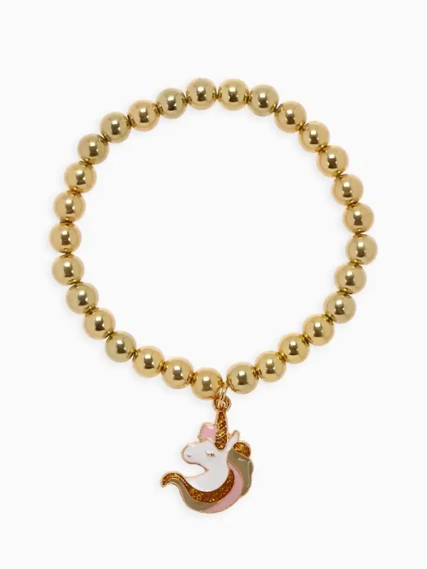 Набор детских украшений &laquo;Выбражулька. Единороги&raquo;, 3 предмета: кулон, браслет, кольцо, разноцветный в золоте