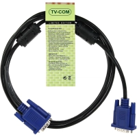 Кабель SVGA, M/M, 1.8 м, 2 фильтра, TV-COM, QCG120H-1.8M