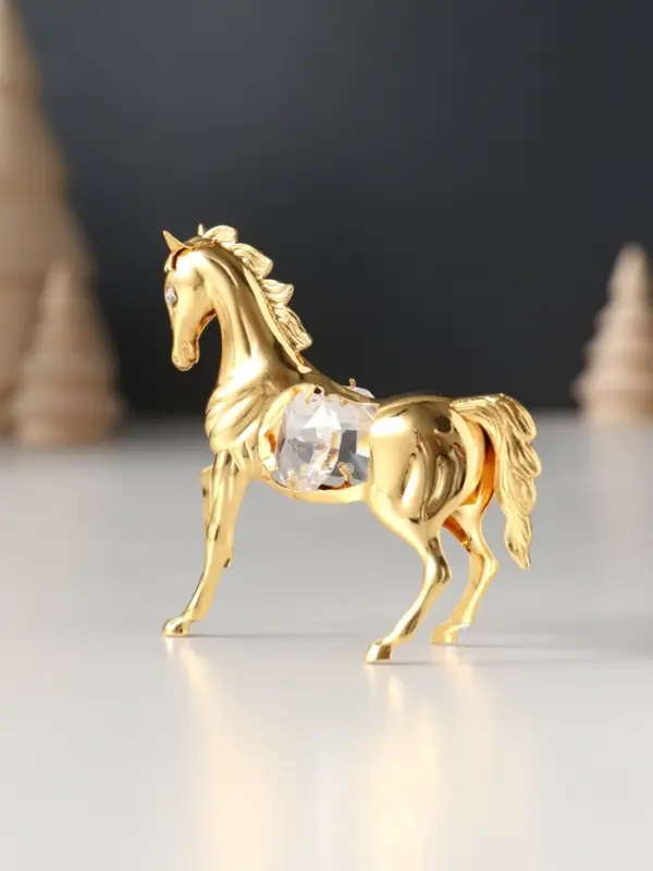 Сувенир Лошадка маленькая с 2-мя прозрачными хрусталиками, 7х2х6 см. Сувенир Лошадка маленькая с 2-мя прозрачными хрусталиками, 7х2х6 см.