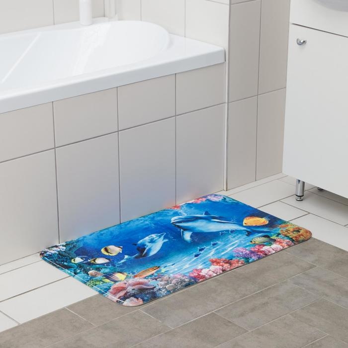 Коврик Доляна «Морской мир», 49×80 см