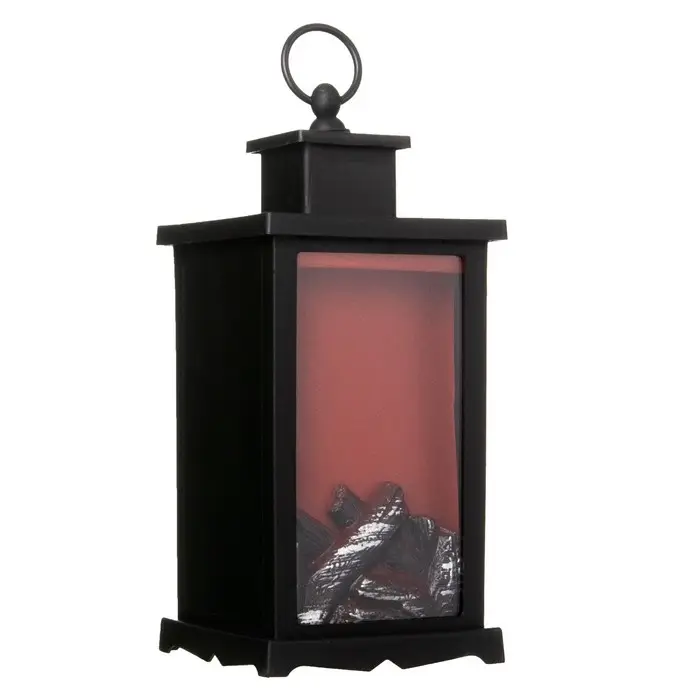 Ночник RISALUX &laquo;Камин&raquo;, LED, 13&times;13&times;30 см, чёрный