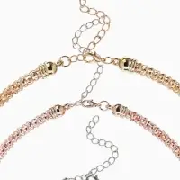 Чокеры &laquo;Плетение&raquo;, набор 3 шт. тянется, 35 + удлинитель 5 см, разноцветные