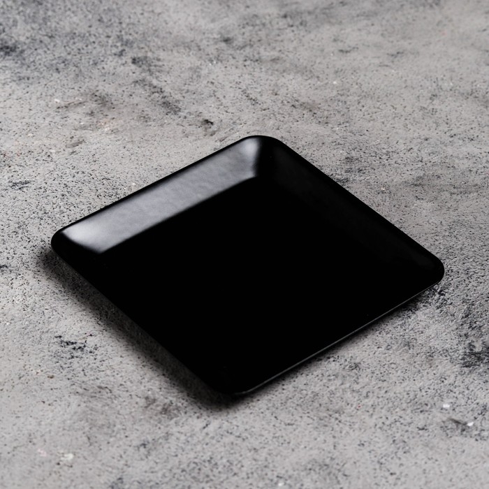 Подсвечник металл  Подсвечник металл "Тарелка", 10х10х1,1 см, черный