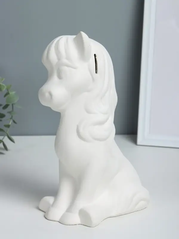 Копилка "Лошадка веселая" высота 27 см гипс, натуральный