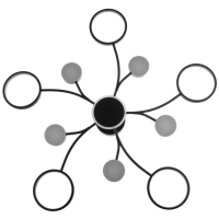 Люстра с ПДУ 2299/11BK LED 216Вт 3000-6000К черный 97х97х18 см BayerLux