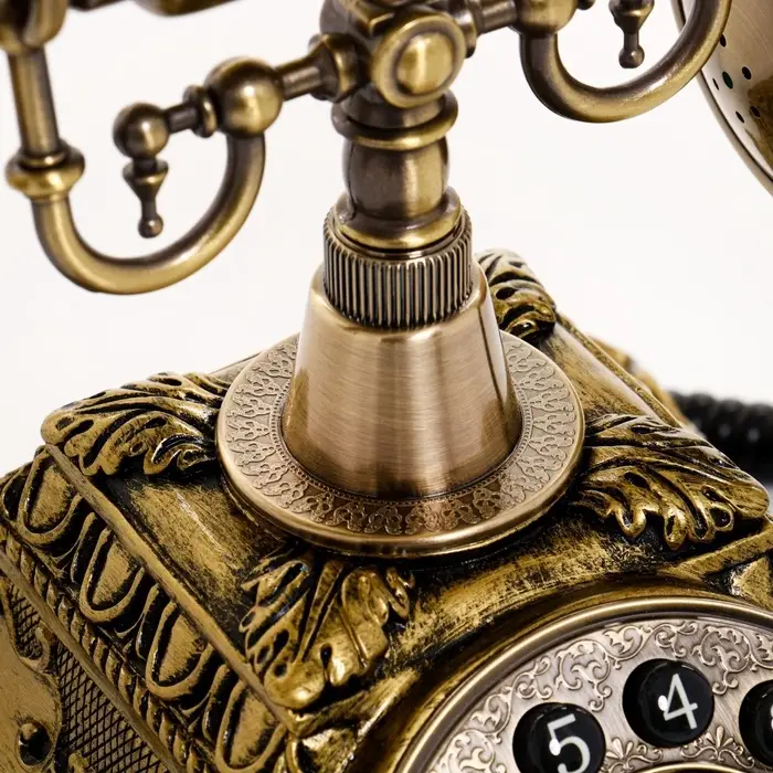 Ретро-телефон &laquo;Амес&raquo;, громкая связь, 18&times;24&times;25 см, позолота