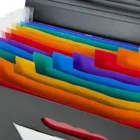 Папка для бумаги А4 на резинке пластиковая Calligrata, 12 отделений, черная