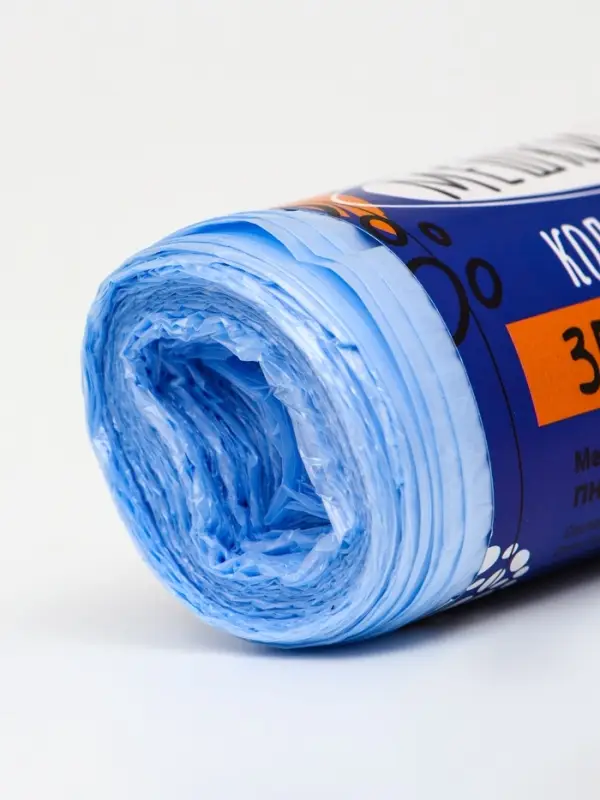 Мешки для мусора 35 л, ПНД, 10 мкм, 20 шт. в рулоне, синие