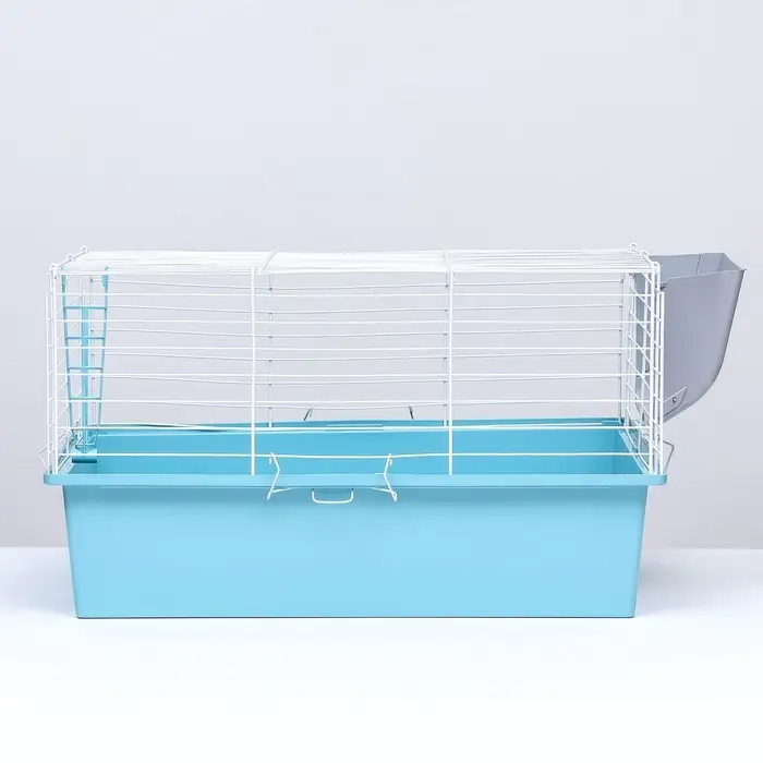 Клетка для грызунов &laquo;Пижон&raquo; №1 складная, 58&times;40&times;34 см (+миска, 2 кормушки), бирюзовая