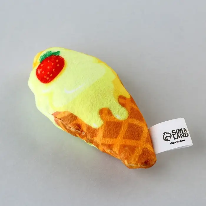 Игрушка для кошек с мятой «Мороженое» из текстиля, 9х5,1 см. Игрушка для кошек с мятой «Мороженое» из текстиля, 9х5,1 см.