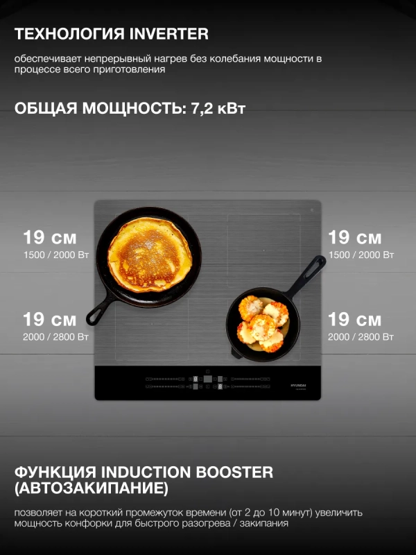 Индукционная варочная поверхность HHI 6786 GR Индукционная варочная поверхность HHI 6786 GR