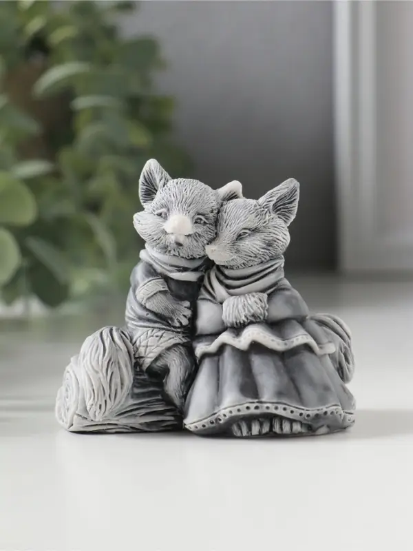 Сувенир "Лисы влюбленная парочка", 6,5см