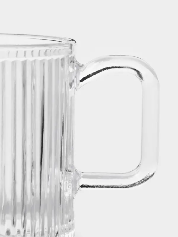 Кружка &laquo;Грани&raquo;, 350 мл, 8.5&times;9.5 см, боросиликатное стекло, прозрачная
