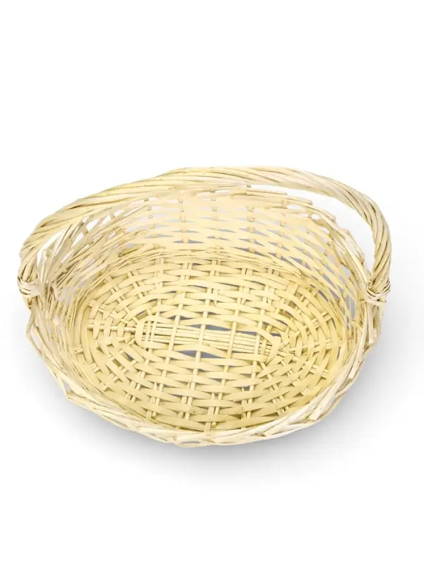 Набор корзин 3 шт ИВА 40x30x13 34х24x11 29х21x10 см ПЛЕТ ручка h=20/18/16 см бел