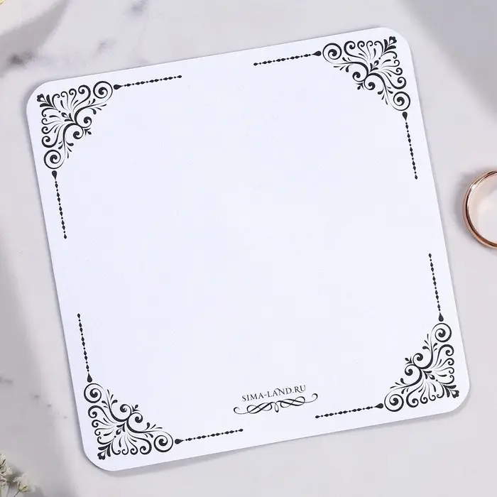 Свадебное приглашение «Два сердца - одна любовь», 12 х 12 см Свадебное приглашение «Два сердца - одна любовь», 12 х 12 см