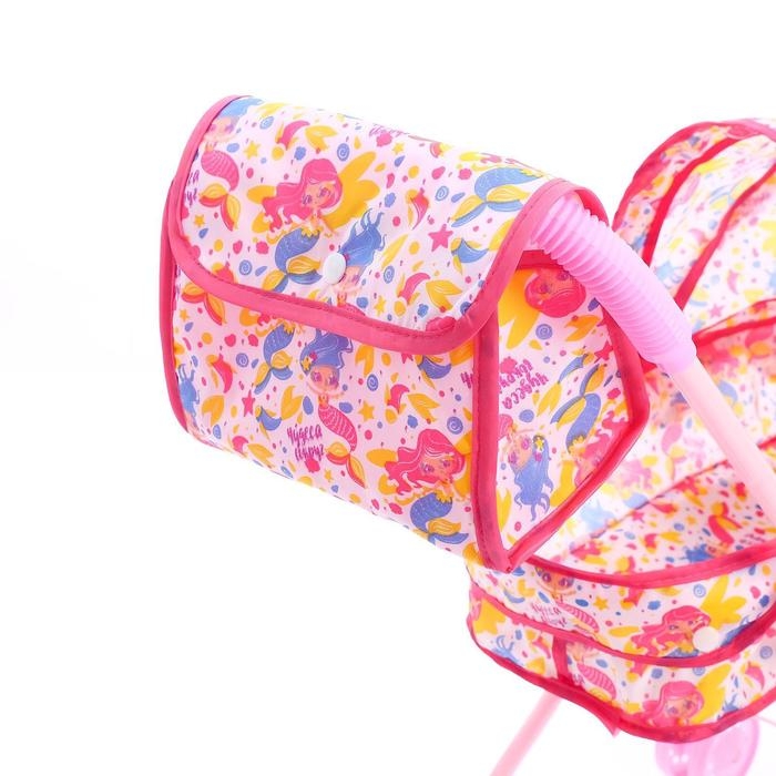 Коляска для кукол с сумкой «Русалка» универсальная, металлический каркас Коляска для кукол с сумкой «Русалка» универсальная, металлический каркас