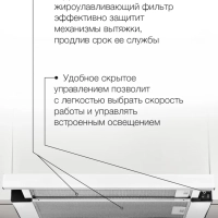 Вытяжка встраиваемая HBH 6232 W белый