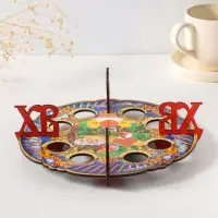 Подставка пасхальная на 8 яиц "Петушок".   Д 20 см