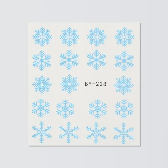 Слайдеры для ногтей «Снежинки», голубые Слайдеры для ногтей «Снежинки», голубые