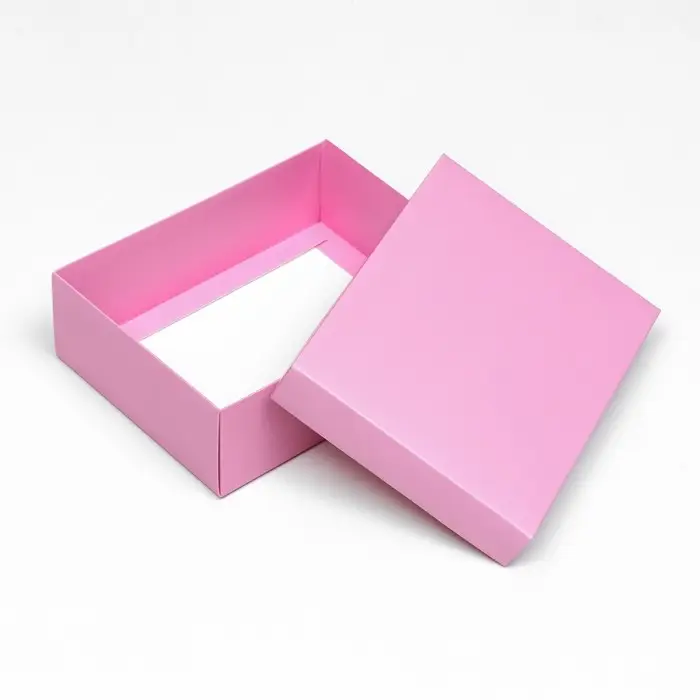 Коробка подарочная складная, упаковка, крышка - дно, розовая, 16.5&times;12.5&times;5.2 см