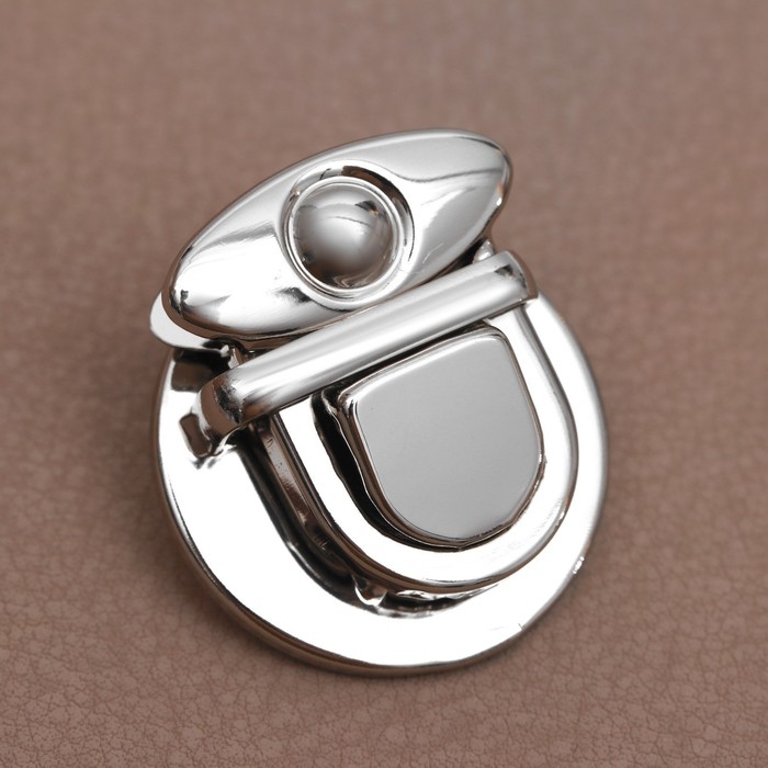 Застёжка для сумки, 3 × 3 см, цвет серебряный Застёжка для сумки, 3 × 3 см, цвет серебряный