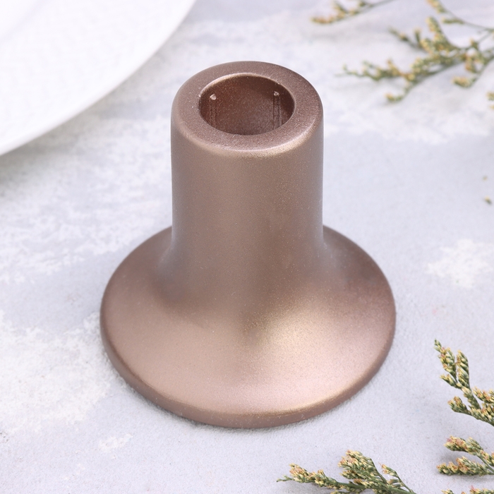 Подсвечник из гипса,7,5х7,5см,серо-коричневый Подсвечник из гипса,7,5х7,5см,серо-коричневый