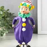 Сувенир полистоун "Маленький клоун в синем костюме" 8,5х5,5х19 см