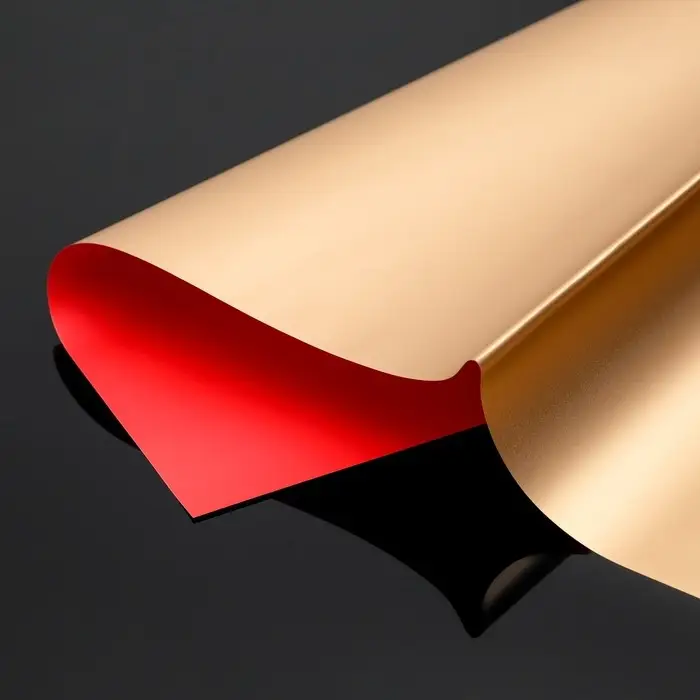 Пленка матовая двусторонняя 58×58±5% см, красный, золотой