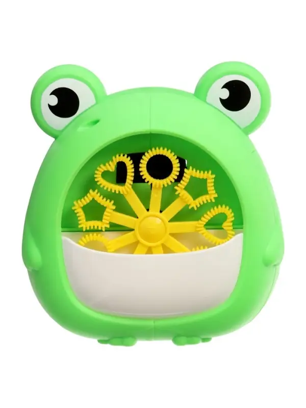 Генератор мыльных пузырей &laquo;Лягушка&raquo;, работает от батареек, цвет зелёный