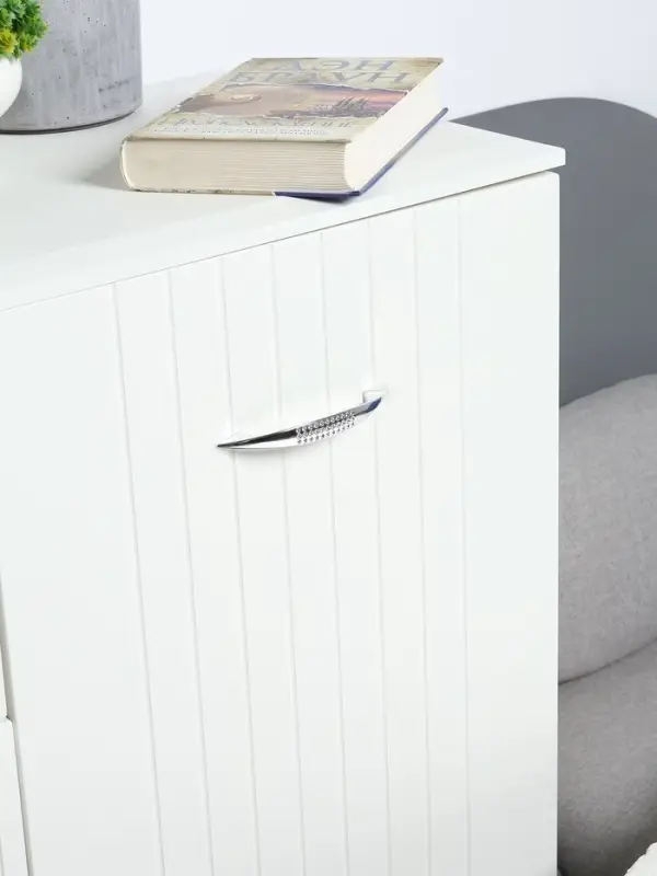 Ручка-скоба мебельная ТУНДРА LIGHT РС003AL, м/о 96 мм, цвет хром