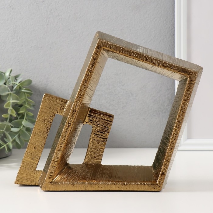 Сувенир керамика  Сувенир керамика "Абстракция. Два квадрата" золото 25,5х5,5х20,5 см