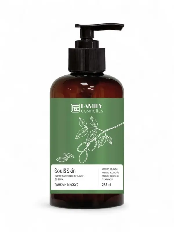 Мыло для рук парфюмированное Soul&Skin тонка и мускус, 285 мл Мыло для рук парфюмированное Soul&Skin тонка и мускус, 285 мл