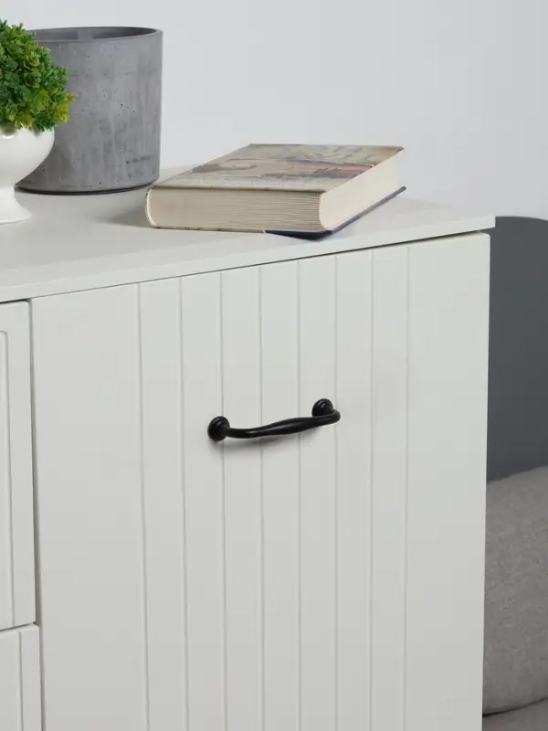 Ручка-скоба мебельная WAVE PC173BL, м/о 96 мм, цвет чёрный