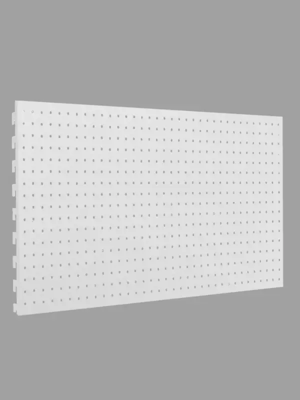 Панель перфорированная для стеллажа, 35&times;89 см, шаг 2.5 см, белая