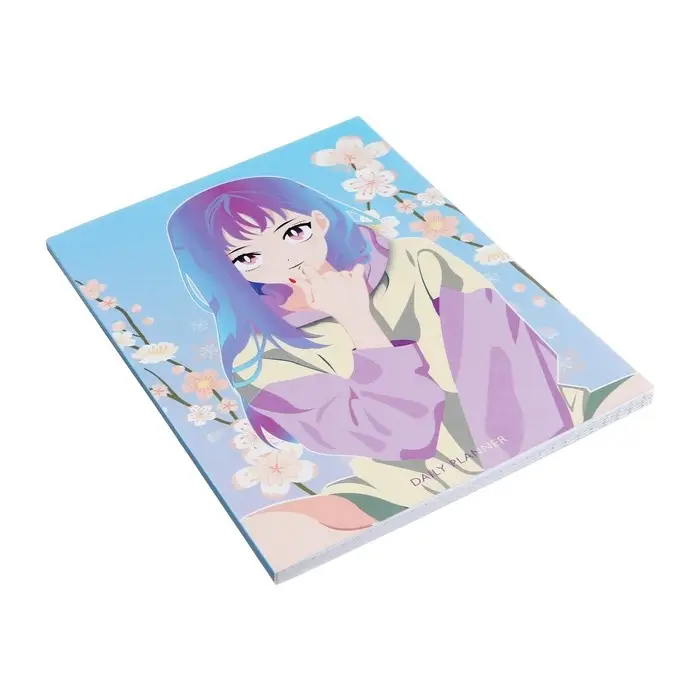 Ежедневник недатированный на склейке А5 64 листов, мягкая обложка Ежедневник недатированный на склейке А5 64 листов, мягкая обложка "Аниме. Девочка милая"