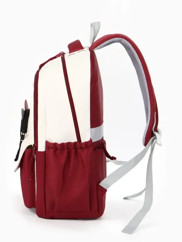 Рюкзак школьный, с кошельком, для девочки, 32&times;14&times;46 см, бордовый