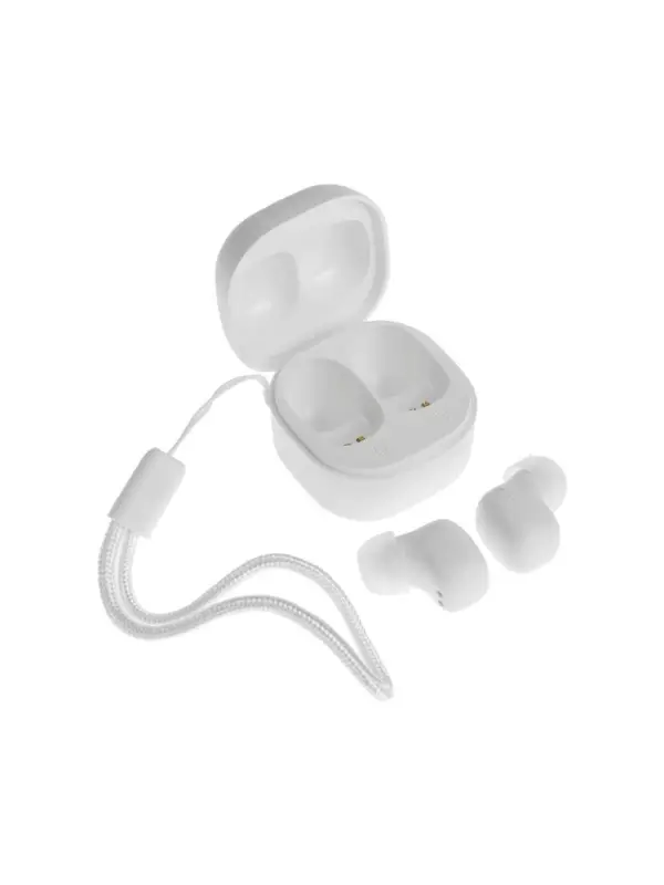 Наушники беспроводные Y6, TWS, вакуумные, Bluetooth 5.3, 30/200 мАч, шумоподавление, разъём Type-C, с подвесом, белые