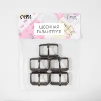 Пряжка проволочная, 3.9×2.7 см, 32 мм, 5 шт., цвет чёрный никель
